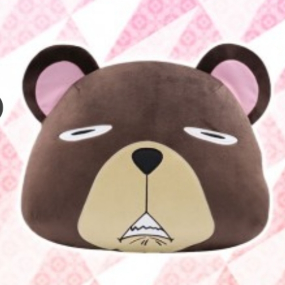 Taito Jujutsu Kaisen Gojo Curse Skeleton Tsukamoto Brown Bear Face Cushion - Picture 4 of 4